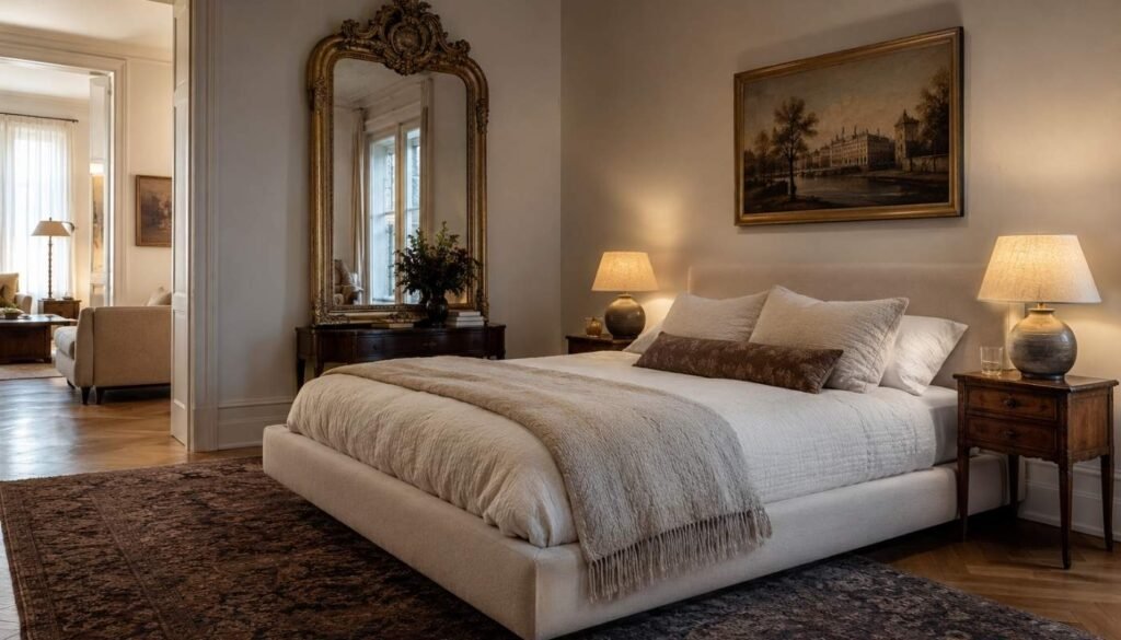 Modern vintage bedroom design ideas for couples with balanced decor