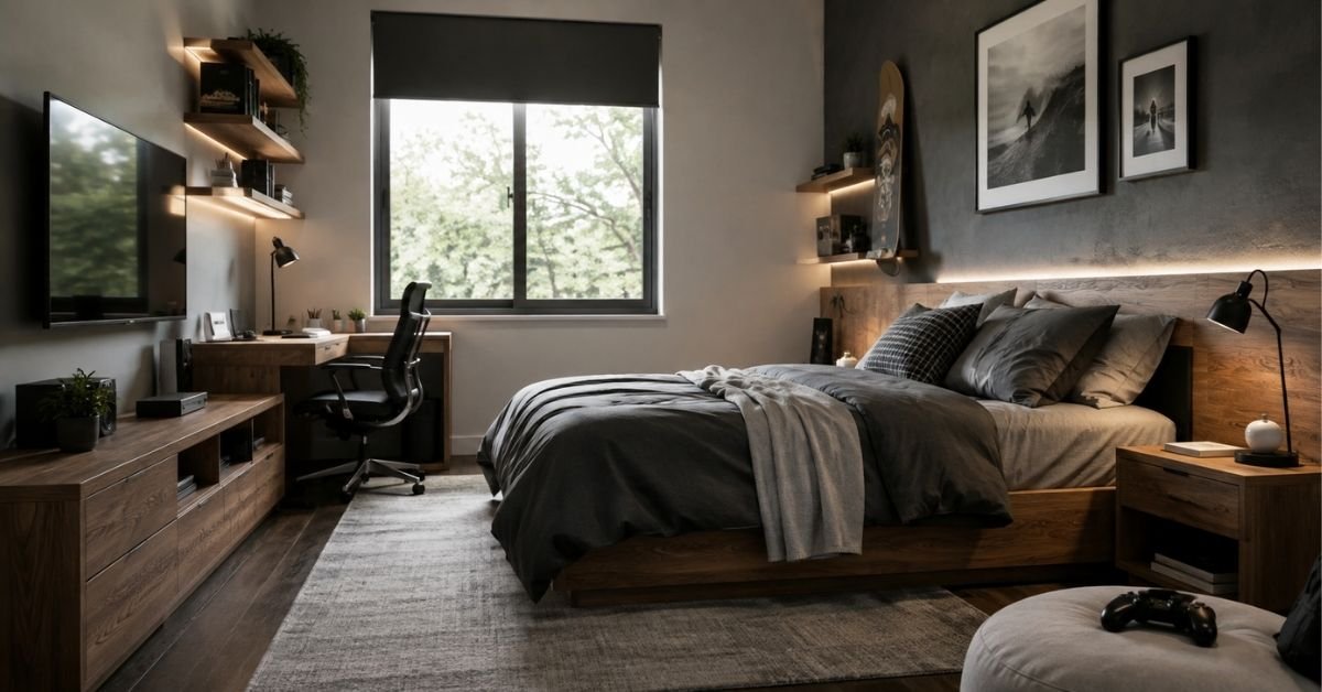 25 Teenage Male Bedroom Decorating Ideas for a Cool, Practical Room